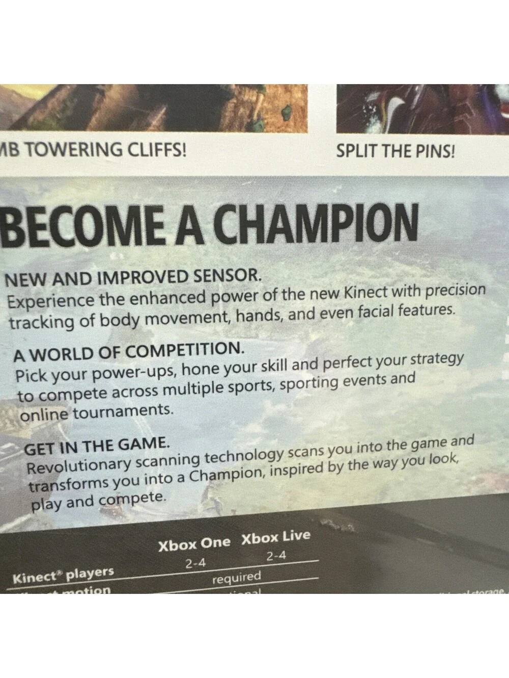 Kinect Sports Rivals (Microsoft Xbox One, 2014) Requires Kinect E 10+